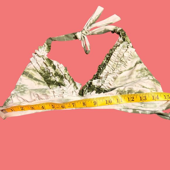🏖️ Lucky Brand Green Marble Tie-Dye Bikini Set (Size L) - Picture 4 of 9
